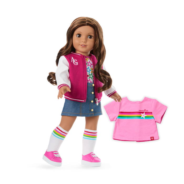Truly Me™ 18-inch Doll #117 with wavy dark-brown hair R5
