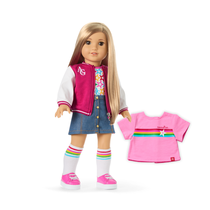 Truly Me™ 18-inch Doll #131 with straight blonde hair A3
