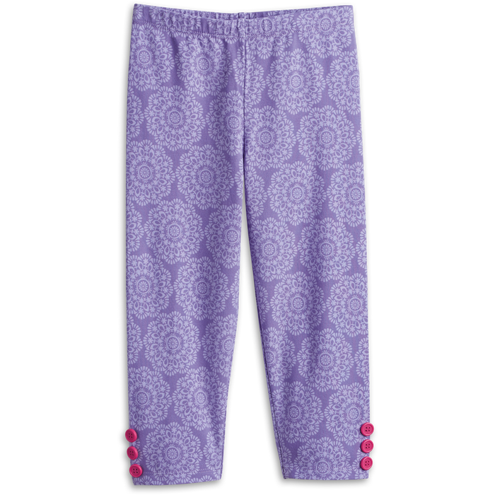Playful Floral Leggings for Little Girls J2