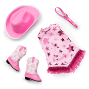 Glam Pink Cowgirl Outfit for 18-inch Dolls W3