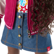 Truly Me™ 18-inch Doll #127 with curly dark-brown hair R7