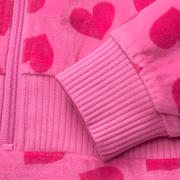 Pink Hearts Hoodie Dress for Girls H9