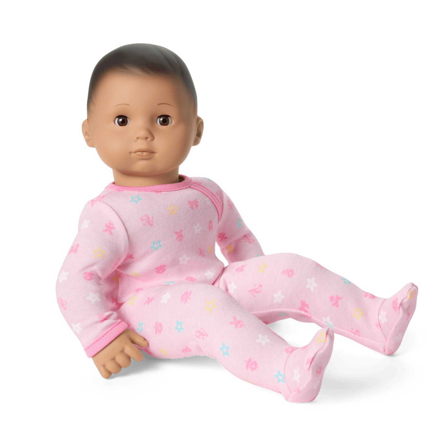 Bitty Baby® Doll #5 with dark-brown hair in Pastel Pink B0
