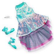 Glam Shimmering Ocean Outfit for 18-inch Dolls H7