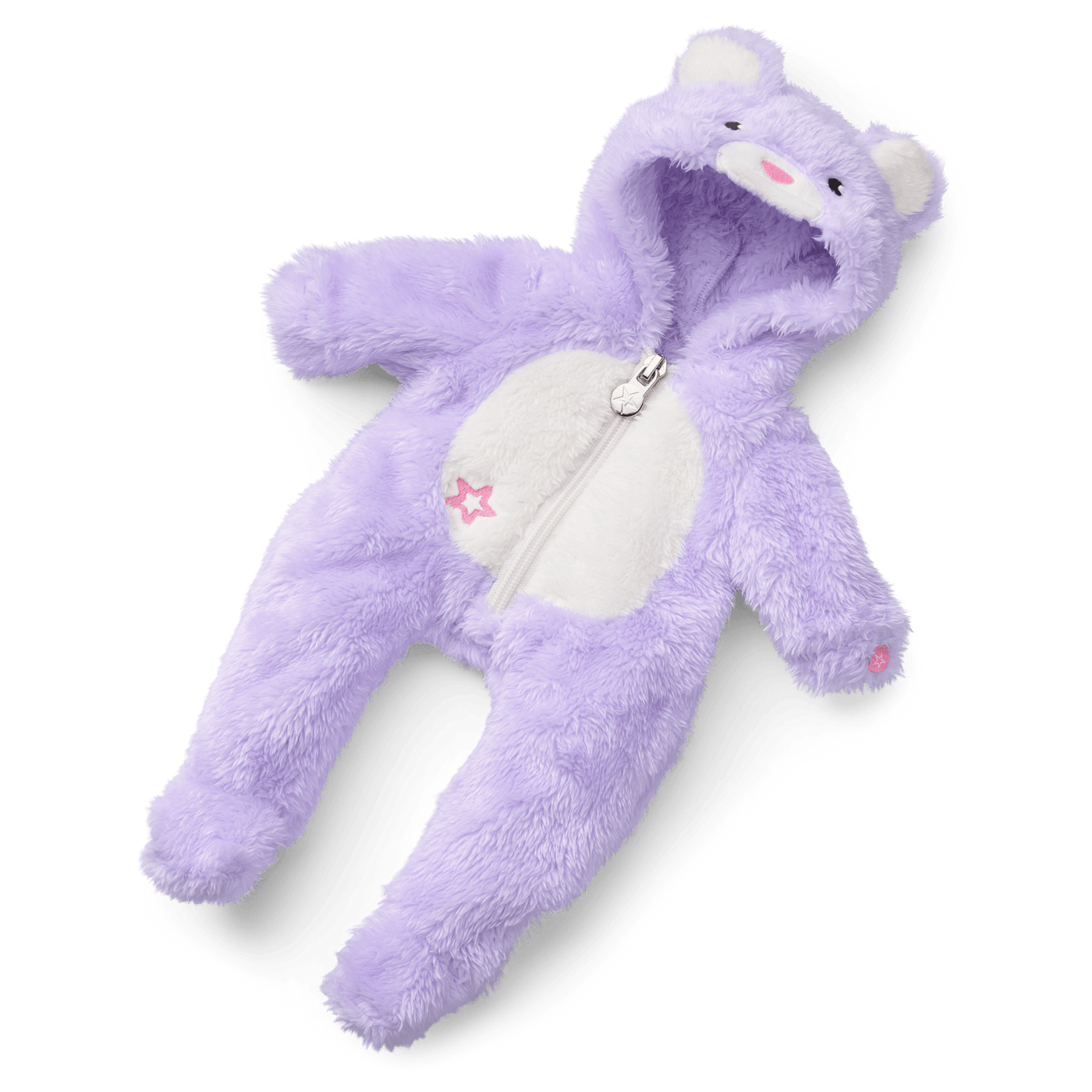 Lovable Lavender Bear One-Piece Outfit for Bitty Baby® Dolls H8