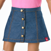 Truly Me™ 18-inch Doll #122 with straight dark-brown hair K2