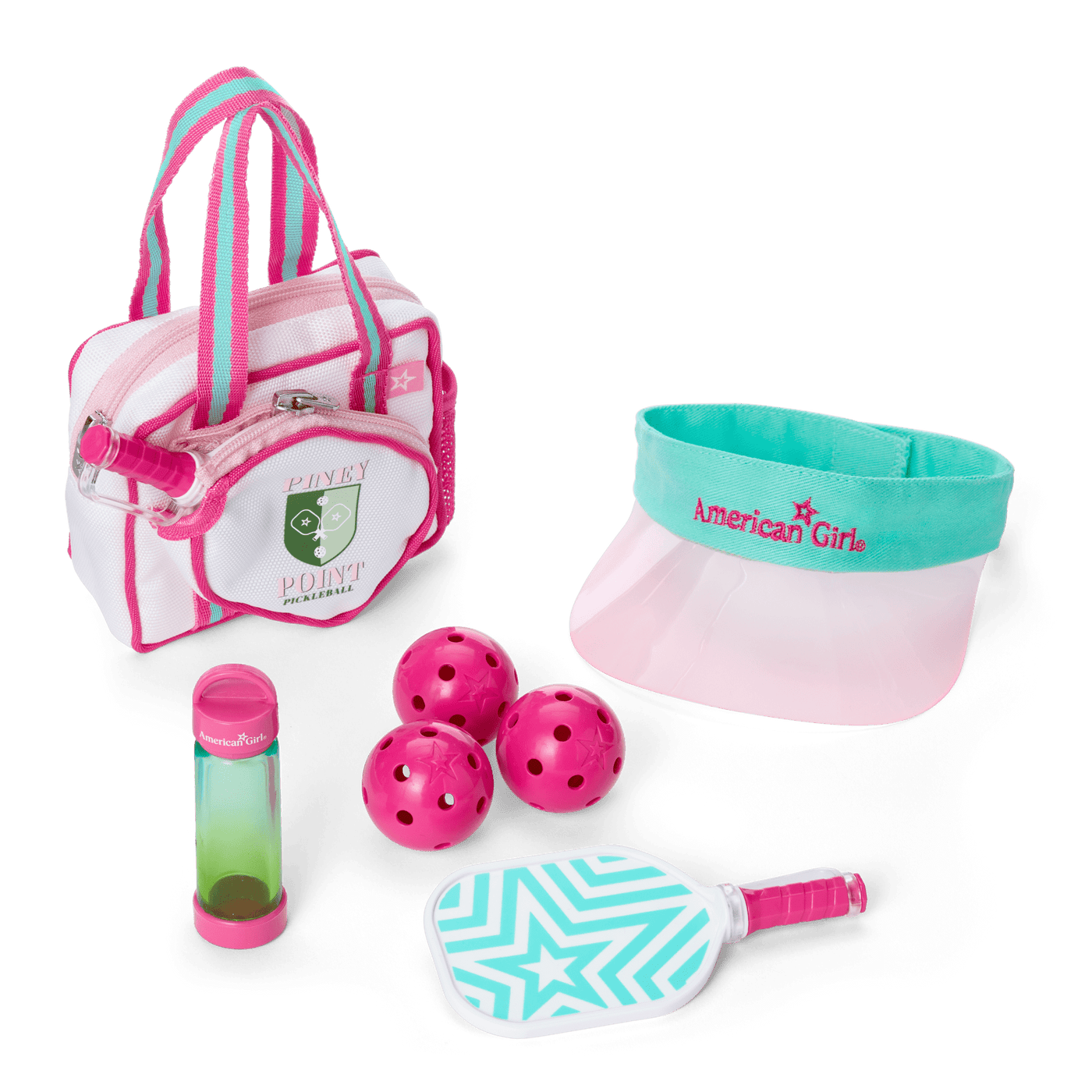 Raquel's™ Pickleball Bag & Paddle Set for 18-inch Dolls (Girl of the Year™ 2026) M1