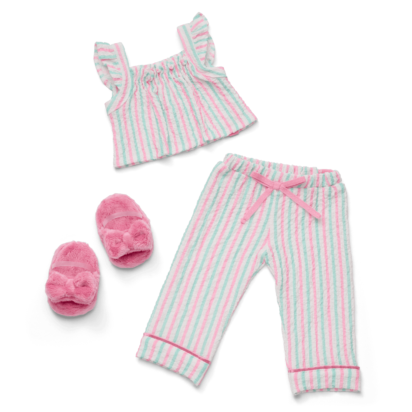 Raquel's™ Coastal Stripes Pajamas for 18-inch Dolls (Girl of the Year™ 2026) Y0