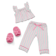Raquel's™ Coastal Stripes Pajamas for 18-inch Dolls (Girl of the Year™ 2026) Y0