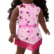 Glam Pink Cowgirl Outfit for 18-inch Dolls W3