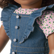Western Flowers Denim Jumpsuit for 18-inch Dolls O8