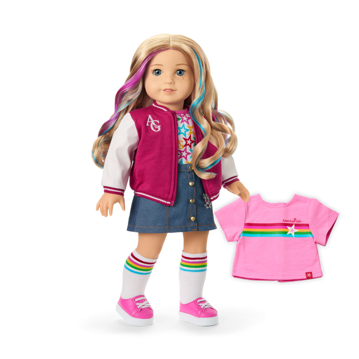 Truly Me™ 18-inch Doll #110 with wavy blonde hair S5