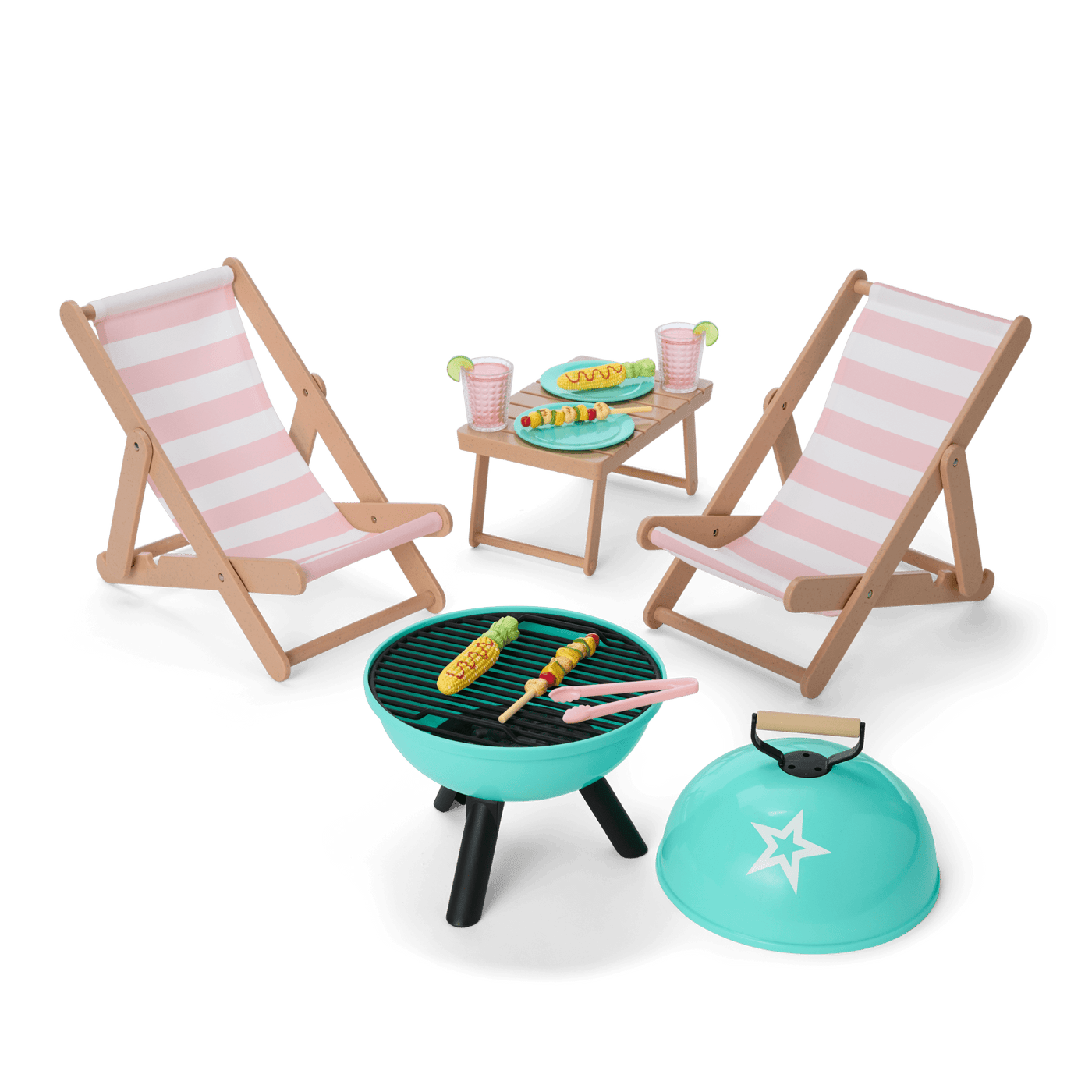 Raquel's™ Beach Chairs & Barbecue Set for 18-inch Dolls (Girl of the Year™ 2026) V8