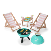 Raquel's™ Beach Chairs & Barbecue Set for 18-inch Dolls (Girl of the Year™ 2026) O0