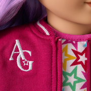 Truly Me™ 18-inch Doll #116 with wavy purple-and-pink hair J1
