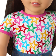 Truly Me™ 18-inch Doll #124 with straight black-brown hair L5