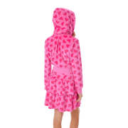 Pink Hearts Hoodie Dress for Girls H9