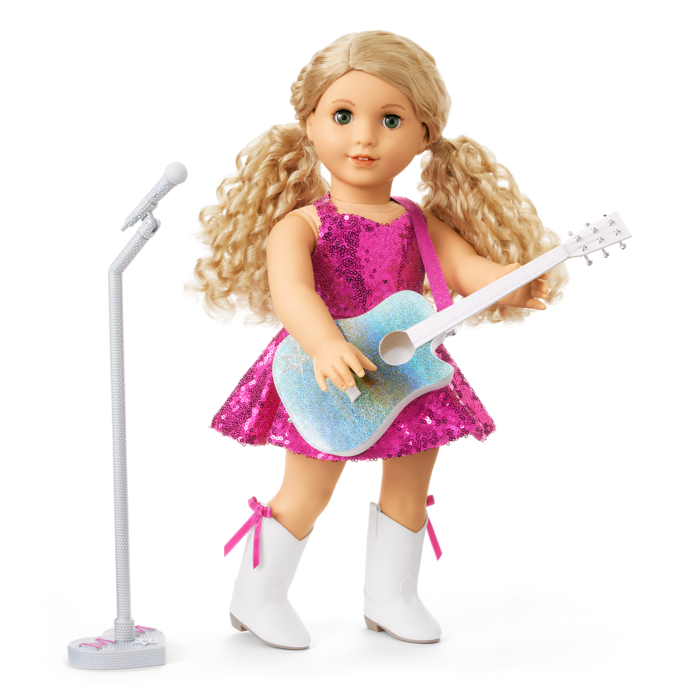 American Girl® x Megan Moroney Stage Outfit, Guitar & Mic Stand for 18-inch Dolls K0