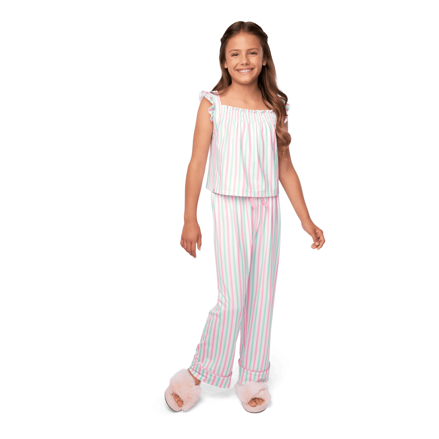 Raquel's™ Coastal Stripes Pajamas for Girls (Girl of the Year™ 2026) H2