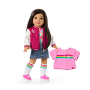Truly Me™ 18-inch Doll #124 with straight black-brown hair L5
