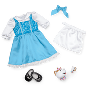 American Girl® Disney Princess Belle Blue Dress, Mrs. Potts, Chip & Accessories for 18-inch Dolls E6