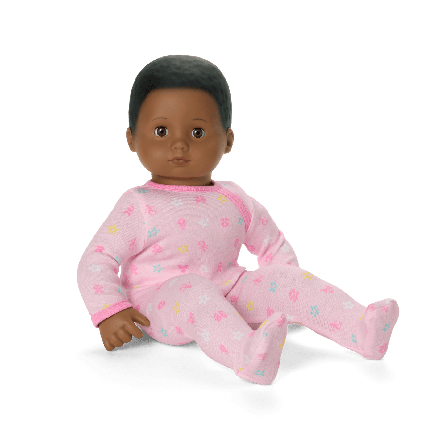 Bitty Baby® Doll #1 with black hair in Pastel Pink U0
