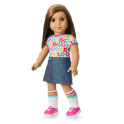 Truly Me™ 18-inch Doll #107 with straight brown hair Q0