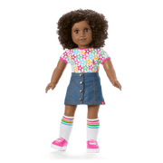 Truly Me™ 18-inch Doll #112 with curly dark-brown hair J2
