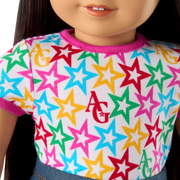 Truly Me™ 18-inch Doll #130 with straight black-brown hair N3