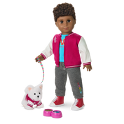 Truly Me™ 18-inch Doll #113 with curly dark-brown hair O5