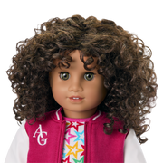 Truly Me™ 18-inch Doll #132 with curly dark-brown hair M1