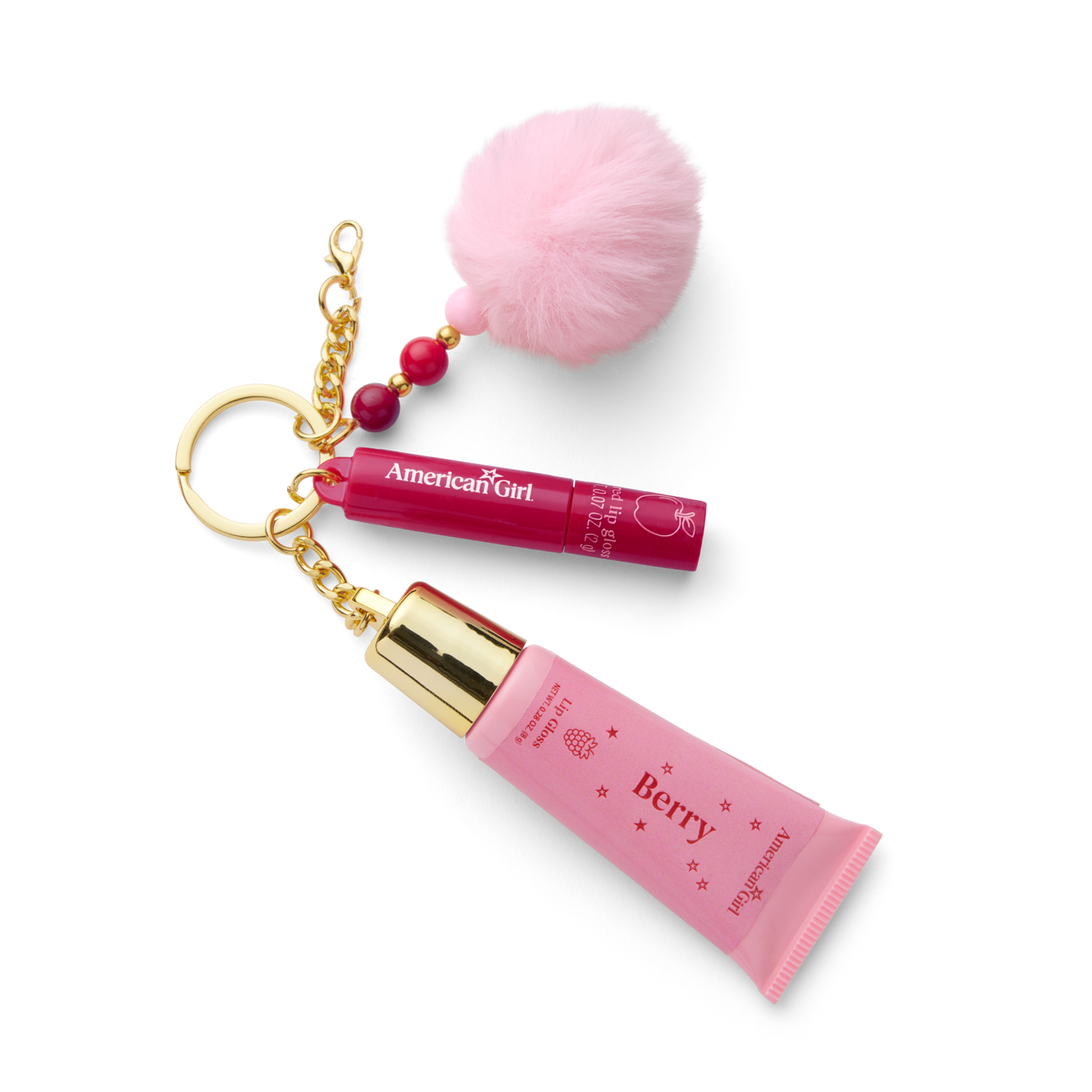American Girl™ Lip Gloss Keychain Set for Girls C4