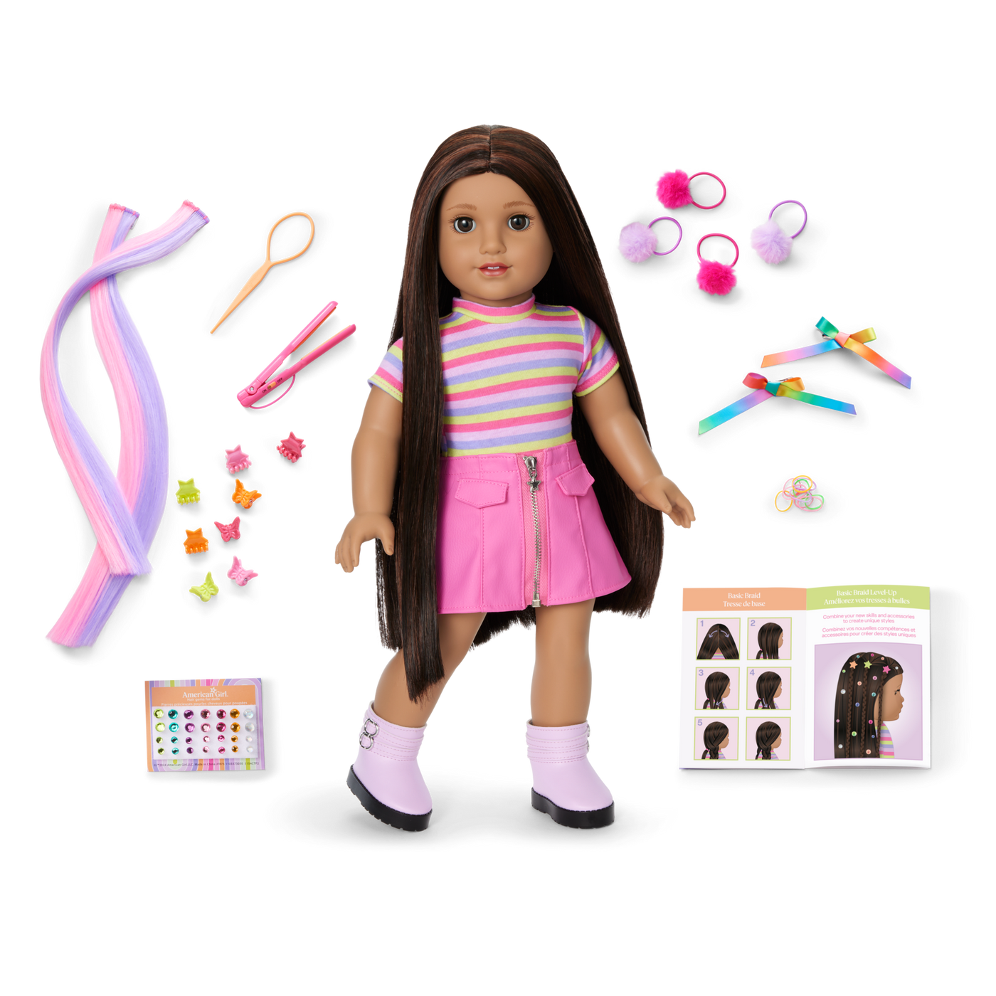 Long Hair Looks™ by Truly Me™ 18-inch Doll #134 & hair accessories Q2