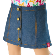 Truly Me™ 18-inch Doll #116 with wavy purple-and-pink hair J1