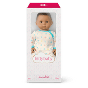 Bitty Baby® Doll #5 with dark-brown hair in Pastel Blue O3
