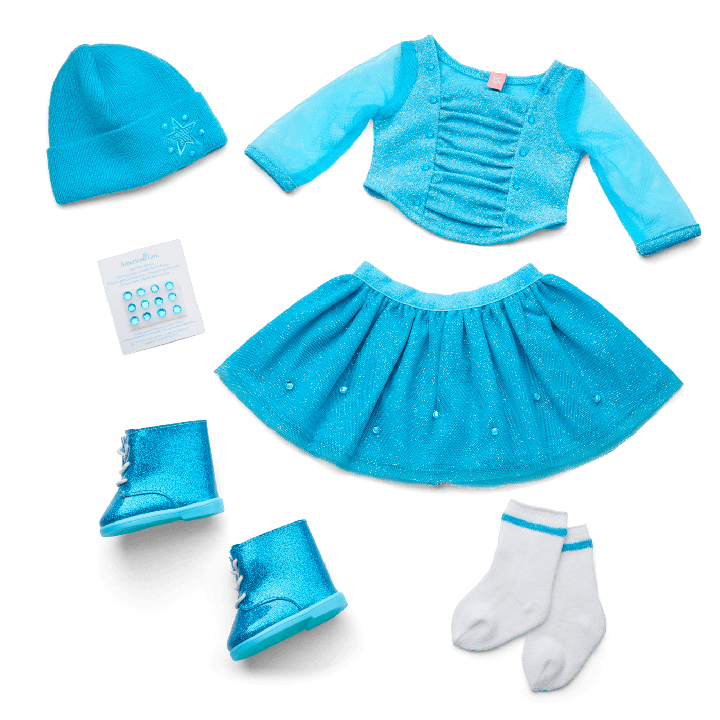 December Blue Brilliance Topaz Outfit for 18-inch Dolls K5