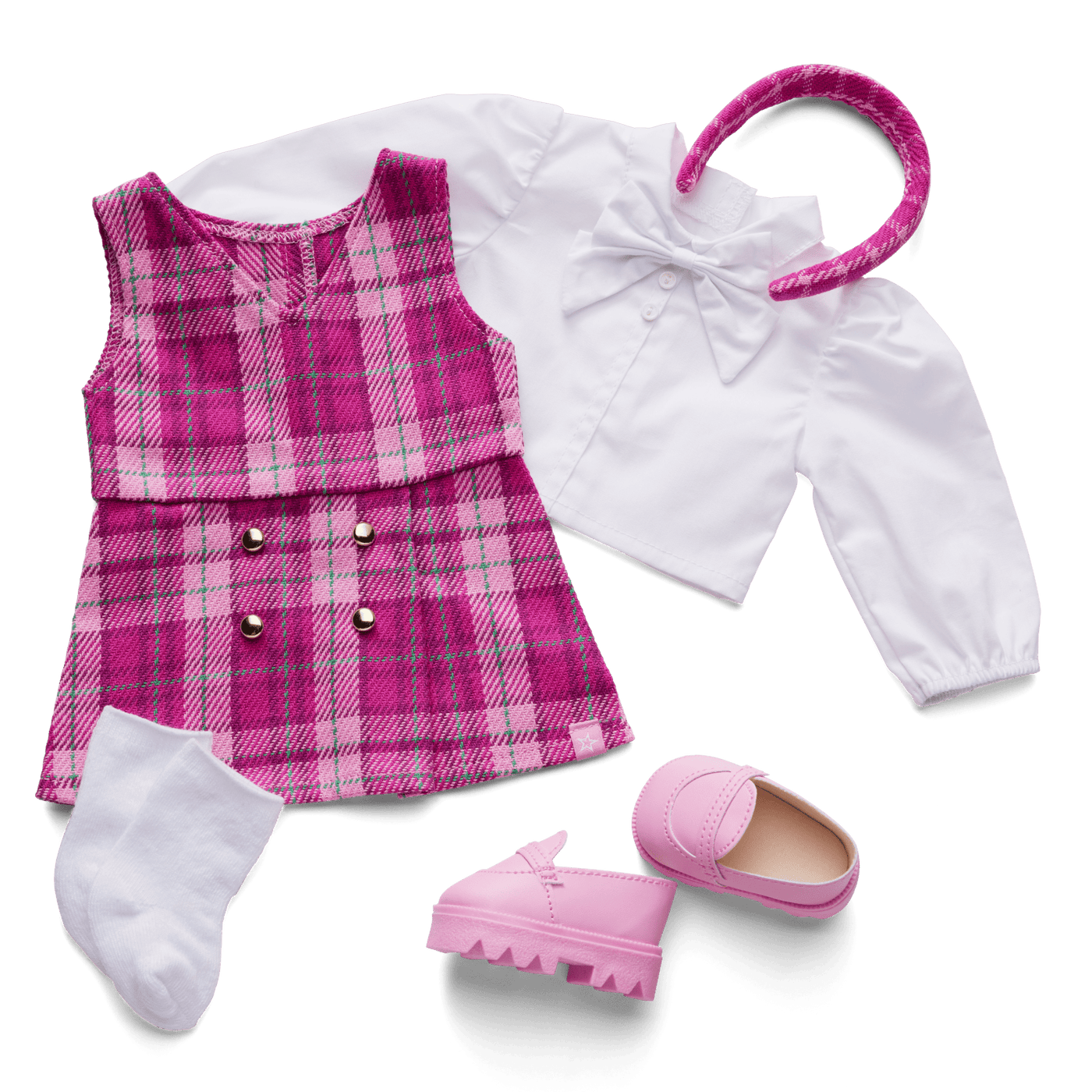 Pink & Preppy Outfit for 18-inch Dolls H4