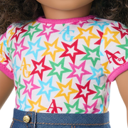 Truly Me™ 18-inch Doll #132 with curly dark-brown hair M1