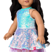 Glam Shimmering Ocean Outfit for 18-inch Dolls H7