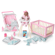 Little Bitty Baby™ Layette & High Chair Set for 7.75-inch Dolls T6