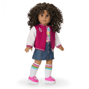 Truly Me™ 18-inch Doll #132 with curly dark-brown hair M1