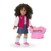 Truly Me™ 18-inch Doll #132 with curly dark-brown hair M1