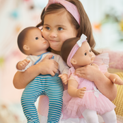 Bitty Baby® Doll #2 with brown hair in Soft Blue U7