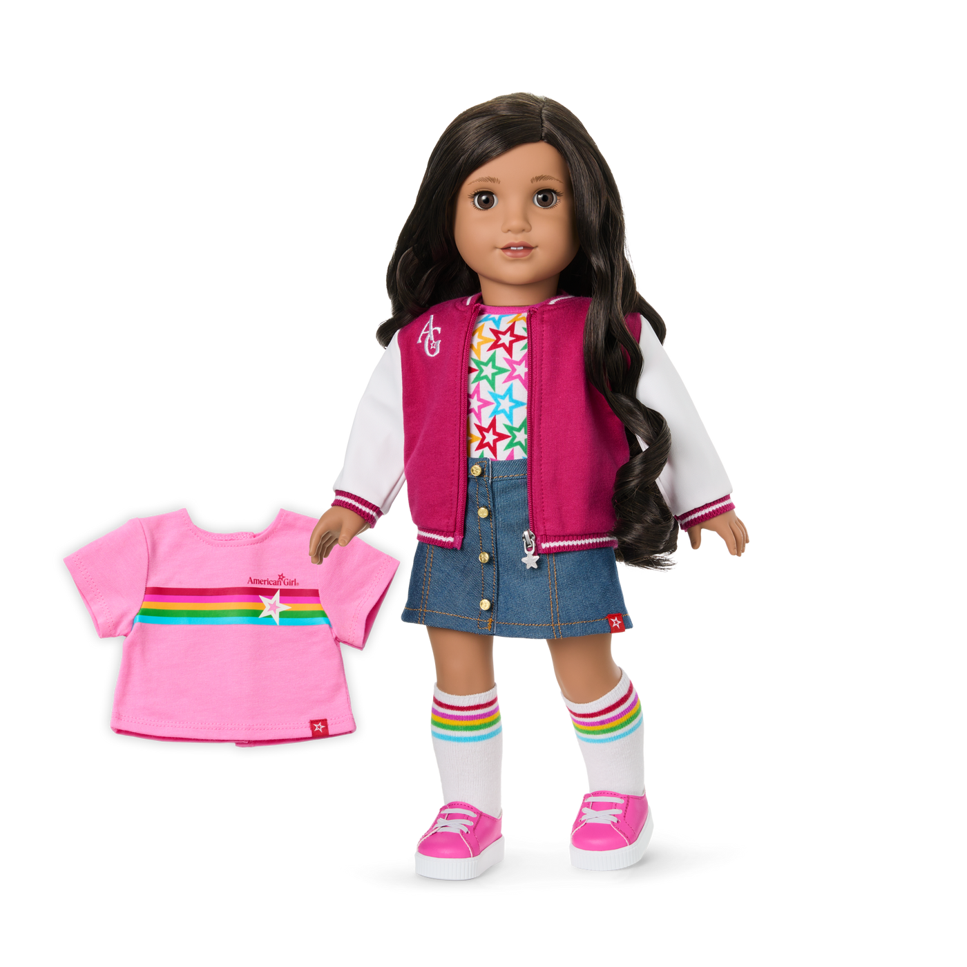 Truly Me™ 18-inch Doll #108 with curly black-brown hair X5
