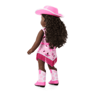 Glam Pink Cowgirl Outfit for 18-inch Dolls W3
