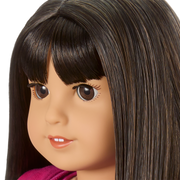 Truly Me™ 18-inch Doll #130 with straight black-brown hair N3
