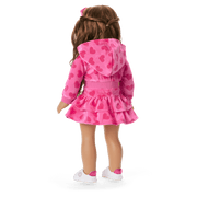 Pink Hearts Hoodie Dress for 18-inch Dolls K3