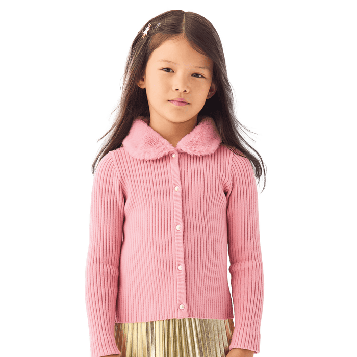 American Girl® x Janie and Jack Rosy Ribbed Cardigan for Girls X5