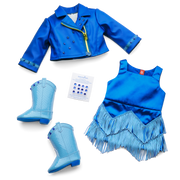 September Sapphire Sparkle Outfit for 18-inch Dolls R0