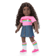 Truly Me™ 18-inch Doll #127 with curly dark-brown hair R7